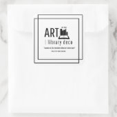 KUNST | library deco™ – Het originele Logo ontwerp Vierkante Sticker (Tas)