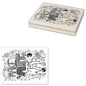 Kunst maken geen oorlogtekening illustratie rubberstempel (Gestempeld)