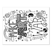 Kunst maken geen oorlogtekening illustratie rubberstempel (Afrduk)