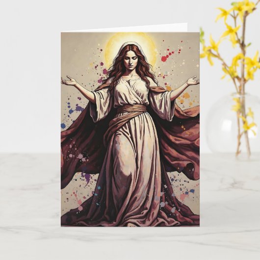 kunst Mary Magdalene Kaart (Gele Bloem)