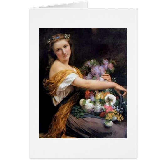 kunst - Meisje met bloemen (Voorkant)