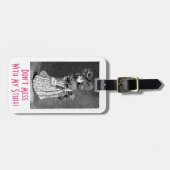  kunst meisje met letter, personaliseren bagagelabel (Voorkant horizontaal)