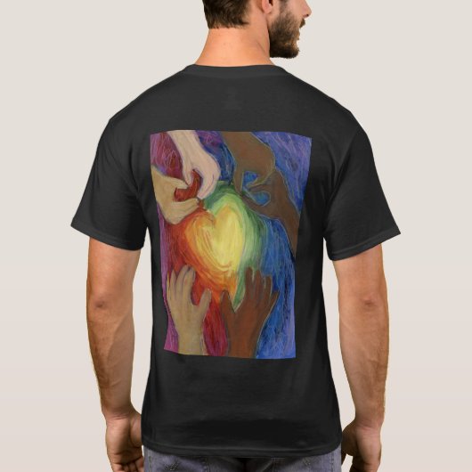 Kunst met aangepaste T-shirts en liefdesdiversitei (Achterkant)