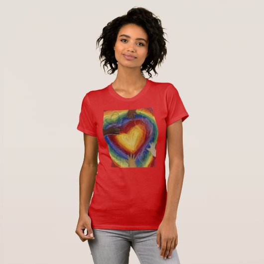 Kunst met aangepaste T-shirts en liefdesdiversitei (Voorkant volledig)