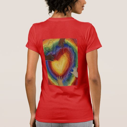 Kunst met aangepaste T-shirts en liefdesdiversitei (Achterkant)