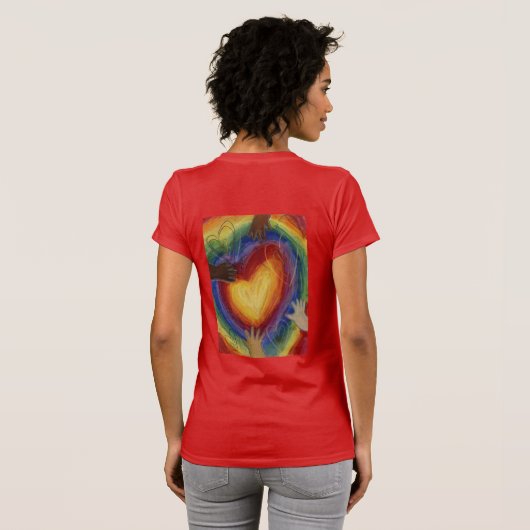 Kunst met aangepaste T-shirts en liefdesdiversitei (Achterkant volledig)