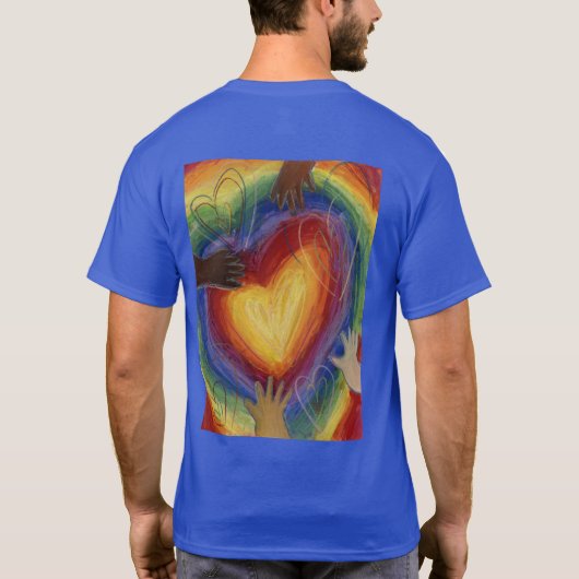Kunst met aangepaste T-shirts en liefdesdiversitei (Achterkant)