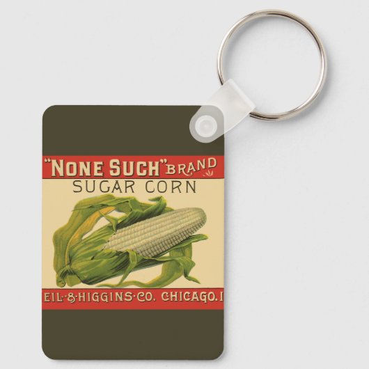 Kunst met antieke groente-etiketten, None Such Sug Sleutelhanger (Achterkant)