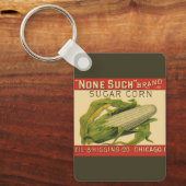 Kunst met antieke groente-etiketten, None Such Sug Sleutelhanger (Voorkant)