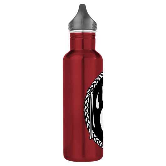 Kunst met Beer op stam Kunst met eigen Beer Waterfles (Links)