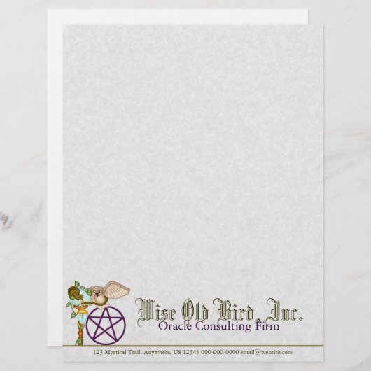 Kunst met boomgaard, draak en pentakel briefhoofd (Voorkant / Achterkant)