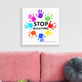 Kunst met Bullying Canvas stoppen (Insitu (Woonkamer))