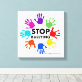 Kunst met Bullying Canvas stoppen (Insitu (Houten vloer))