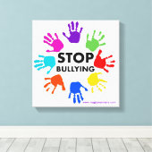Kunst met Bullying Canvas stoppen (Insitu (Houten vloer))