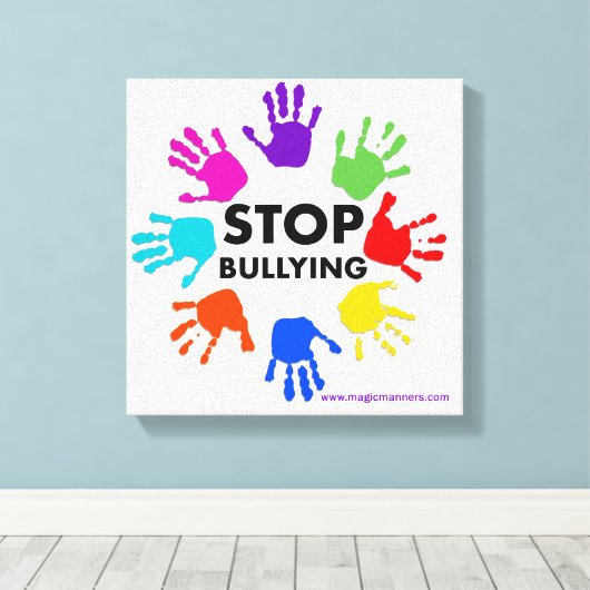 Kunst met Bullying Canvas stoppen (Insitu (Houten vloer))