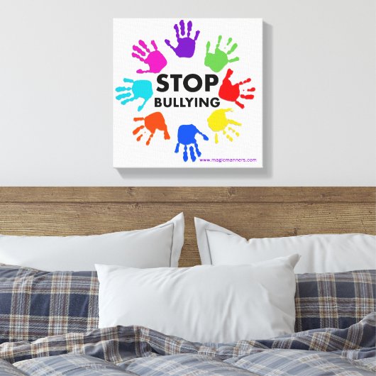 Kunst met Bullying Canvas stoppen (Insitu (Slaapkamer))