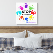 Kunst met Bullying Canvas stoppen Afdruk (Insitu (Slaapkamer))
