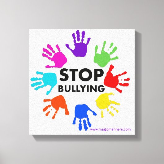 Kunst met Bullying Canvas stoppen Afdruk (Voorkant)