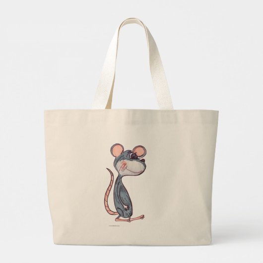 Kunst met cartoon Muis Cute Rodent Pal-karakter Grote Tote Bag (Achterkant)