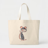 Kunst met cartoon Muis Cute Rodent Pal-karakter Grote Tote Bag (Voorkant)