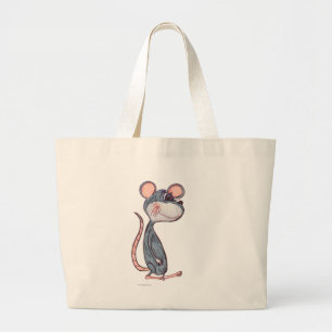 Kunst met cartoon Muis Cute Rodent Pal-karakter Grote Tote Bag