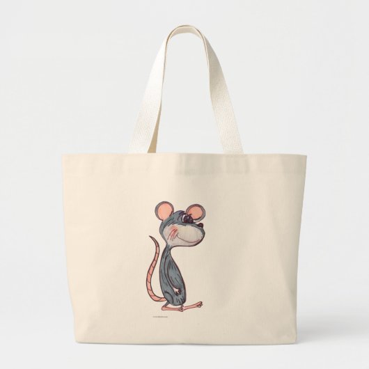 Kunst met cartoon Muis Cute Rodent Pal-karakter Grote Tote Bag (Voorkant)