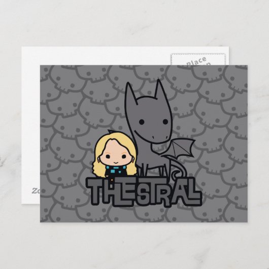 Kunst met cartoon Thestral en Luna Character Briefkaart (Voorkant / Achterkant)
