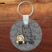 Kunst met cartoon Thestral en Luna Character Sleutelhanger (Voorkant)