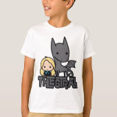 Kunst met cartoon Thestral en Luna Character T-shirt (Voorkant)
