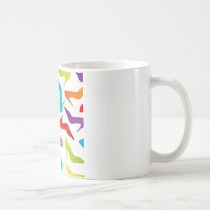 Kunst met damesschoenen koffiemok