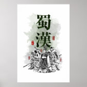 Kunst met drie Kingdoms "SHU HAN" Poster (Voorkant)