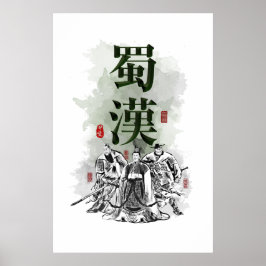 Kunst met drie Kingdoms "SHU HAN" Poster