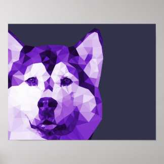 Kunst met een laag pooiengehalte voor Siberië in h Poster
