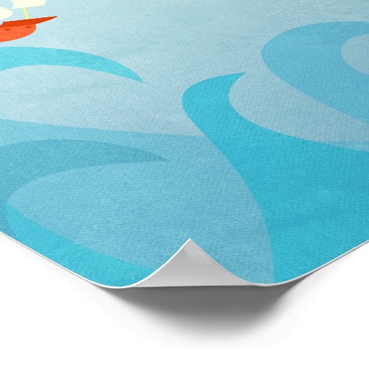 Kunst met een zweefvliegtuig poster (Hoek)