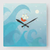 Kunst met een zweefvliegtuig vierkante klok (Voorkant)