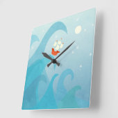 Kunst met een zweefvliegtuig vierkante klok (Hoek)