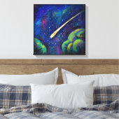 Kunst met fijne schilderijen voor sterren canvas afdruk (Insitu (Slaapkamer))