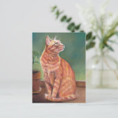 Kunst met geel tablet briefkaart (Staand voorkant)