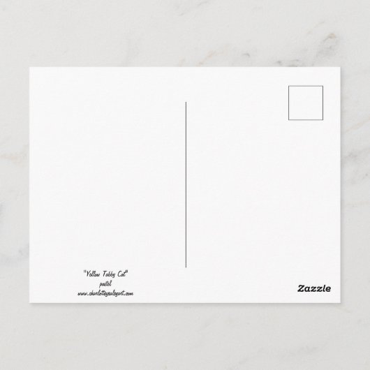 Kunst met geel tablet briefkaart (Achterkant)