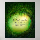 Kunst met gekantelde woud- en lichtstraten poster (Voorkant)