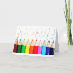 Kunst met gekleurd potlood kaart