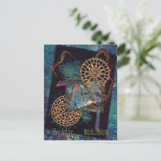 Kunst met gemengde mediagelvezel briefkaart (Staand voorkant)