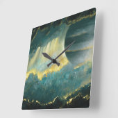 Kunst met geschilderde planetaire hemel van Heva W Vierkante Klok (Hoek)