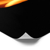 Kunst met gouden dkunst in vlammen met stijlvolle poster (Hoek)