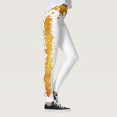 Kunst met goudoliereserve Luxe Side Stripe Splatte Leggings (Rechts)