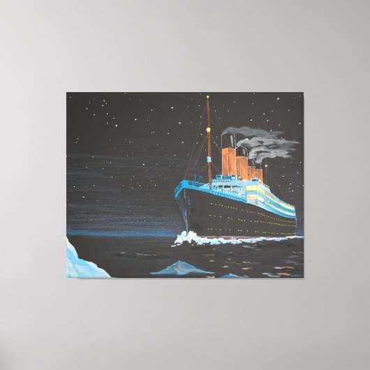 Kunst met handbeschilderd Titanic Voyage Canvas Afdruk (Voorkant)