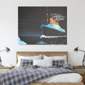 Kunst met handbeschilderd Titanic Voyage Canvas Afdruk (Insitu (Slaapkamer))