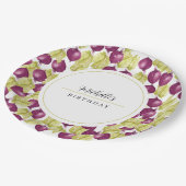 Kunst met handbeschilderde Waterverf van Beet Papieren Bordje (Gekanteld)