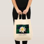 Kunst met Heather white water lily grocery tas (Voorkant (product))