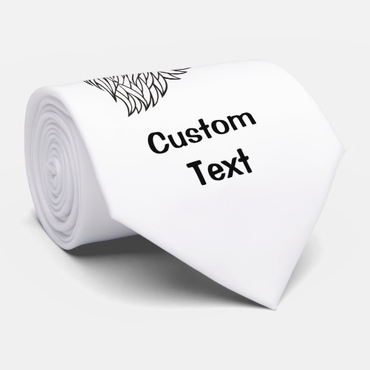 Kunst met hoofdlijn van Rooster Stropdas (Opgerold)